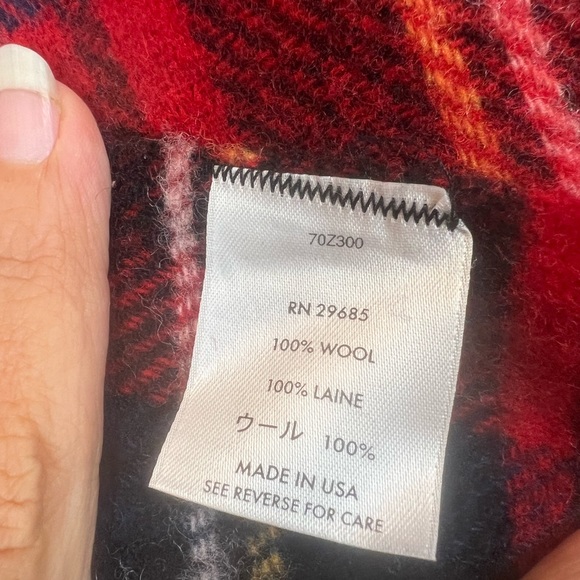 Pendalton wool stadium blanket red blue white 100% wool - Picture 4 of 4